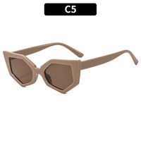 Casual Streetwear Solid Color Leopard Ac Special-Shaped Mirror Full Frame Women's Sunglasses sku image 5