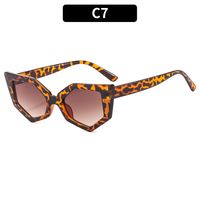 Casual Streetwear Solid Color Leopard Ac Special-Shaped Mirror Full Frame Women's Sunglasses sku image 7