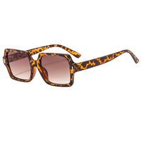 Hawaiian Streetwear Solid Color Leopard Ac Square Full Frame Women's Sunglasses main image 4