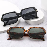 Hawaiian Streetwear Solid Color Leopard Ac Square Full Frame Women's Sunglasses main image 6