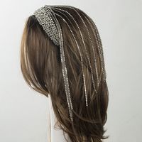 Women's Glam Wedding Solid Color Alloy Inlay Rhinestones Hair Band main image 6