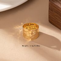 Wholesale Jewelry Elegant Romantic Portrait Human Face Alloy 14K Gold Plated Plating Wide Band Rings main image 2