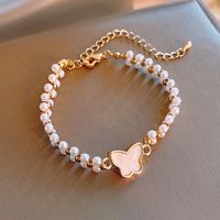 Fashion Star Heart Shape Butterfly Artificial Pearl Wholesale Bracelets sku image 58