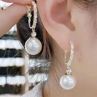 1 Pair Fashion Letter Square Heart Shape Inlay Imitation Pearl Alloy Artificial Gemstones Earrings sku image 109
