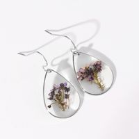 Elegant Simple Style Flower 304 Stainless Steel Resin Women's Drop Earrings 6 Pairs sku image 3