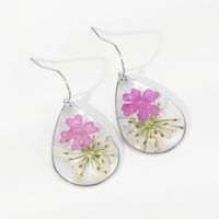 Elegant Simple Style Flower 304 Stainless Steel Resin Women's Drop Earrings 6 Pairs sku image 11