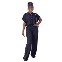 Daily Women's Elegant Solid Color Polyester Button Pants Sets Pants Sets main image 4
