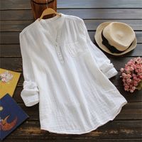 Women's Blouse Long Sleeve Blouses Simple Style Stripe Solid Color main image 3