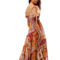 Women's Regular Dress Vacation V Neck Printing Short Sleeve Flower Maxi Long Dress Holiday Daily Beach main image 5