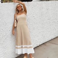 Women's Strap Dress Sexy Strap Backless Sleeveless Solid Color Maxi Long Dress Holiday Daily main image 5