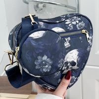 Unisex Medium Nylon Skull Streetwear Zipper Bag Sets Crossbody Bag sku image 1
