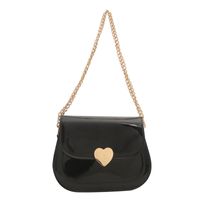 Women's Medium Pu Leather Heart Shape Solid Color Classic Style Square Flip Cover Crossbody Bag sku image 5