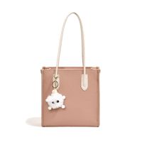 Women's Medium Pu Leather Solid Color Classic Style Zipper Shoulder Bag sku image 7