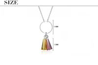 Artificial Crystal Copper Simple Style Classic Style Tassel Color Block Pendant Necklace main image 4