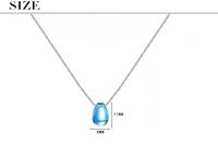 Copper White Gold Plated Simple Style Inlay Water Droplets Artificial Crystal Pendant Necklace main image 2