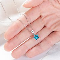 1 Piece 8 * 8mm Copper Artificial Crystal White Gold Plated Star Polished Pendant main image 6