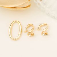 1 Piece 15*23mm Copper 18K Gold Plated Oval Solid Color Polished Jewelry Buckle main image 3