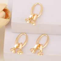 1 Piece 15*23mm Copper 18K Gold Plated Oval Solid Color Polished Jewelry Buckle main image 6