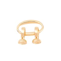 1 Piece 15*23mm Copper 18K Gold Plated Oval Solid Color Polished Jewelry Buckle sku image 1