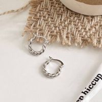 1 Pair Casual Simple Style Twist Plating 304 Stainless Steel 18K Gold Plated Earrings main image 6