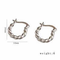 1 Pair Casual Simple Style Twist Plating 304 Stainless Steel 18K Gold Plated Earrings main image 2