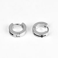 1 Pair Simple Style Classic Style Cross Polishing Epoxy 201 Stainless Steel Earrings main image 4