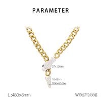 304 Stainless Steel 18K Gold Plated Simple Style Snake Pendant Necklace main image 10