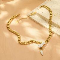 304 Stainless Steel 18K Gold Plated Simple Style Snake Pendant Necklace main image 2