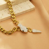 304 Stainless Steel 18K Gold Plated Simple Style Snake Pendant Necklace main image 5
