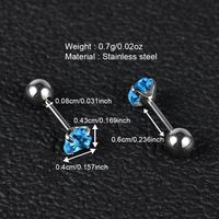 1 Pair Simple Style Classic Style Heart Shape Polishing Inlay 302 Stainless Steel Zircon Ear Studs main image 7