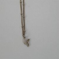 Edelstahl 304 14 Karat Vergoldet Einfacher Stil Brief Halskette Mit Anhänger sku image 7