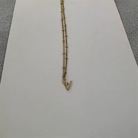Edelstahl 304 14 Karat Vergoldet Einfacher Stil Brief Halskette Mit Anhänger sku image 22