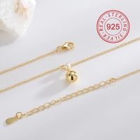 Sterling Silver 18K Gold Plated IG Style Elegant Lady Inlay Four Leaf Clover Round Rhinestones Pearl Pendant Necklace main image 7
