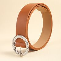 Vintage Style Simple Style Solid Color Pu Leather Belt Buckle PU Artificial Leather Women's Leather Belts main image 10
