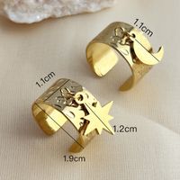 Simple Style Heart Shape 304 Stainless Steel Plating Rings 1 Piece main image 2