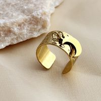 Simple Style Heart Shape 304 Stainless Steel Plating Rings 1 Piece sku image 2