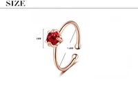 Wholesale Cute Cat Copper Plating Inlay Zircon Open Rings main image 2
