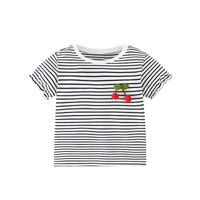 Cute Stripe Cherry Cotton T-shirts & Shirts main image 1