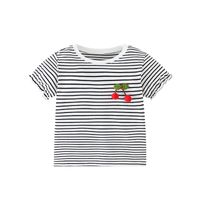 Cute Stripe Cherry Cotton T-shirts & Shirts main image 5