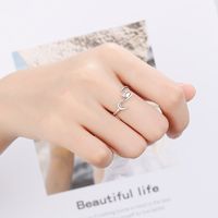 Wholesale Cute Cat Copper White Gold Plated Open Rings main image 1