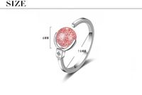 Copper Simple Style Inlay Geometric Strawberry Quartz Rings main image 4