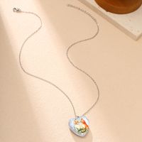 Cute Heart Shape Alloy Glass Plating Women's Necklace sku image 1