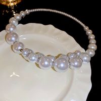 Elegant Geometric Imitation Pearl Alloy Beaded Women's Necklace main image 3