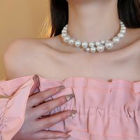 Elegant Geometric Imitation Pearl Alloy Beaded Women's Necklace main image 6