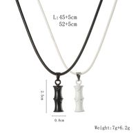 Simple Style Classic Style Bamboo Alloy Couple Pendant Necklace main image 2