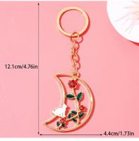 IG Style Simple Style Moon Cat Rose Alloy Plating Bag Pendant Keychain main image 2