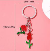 IG-Stil Einfacher Stil Herzform Rose Legierung Emaille Überzug Taschenanhänger Schlüsselbund main image 2