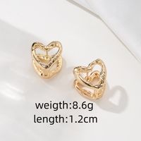 1 Piece Cute Heart Shape Alloy Ear Studs main image 2