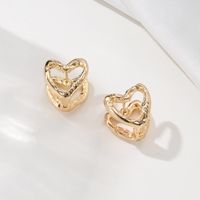 1 Piece Cute Heart Shape Alloy Ear Studs main image 3