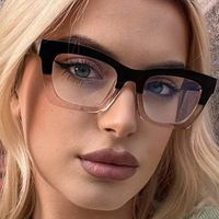 Simple Style Marble Color Block Ac Square Full Frame Optical Glasses main image 1